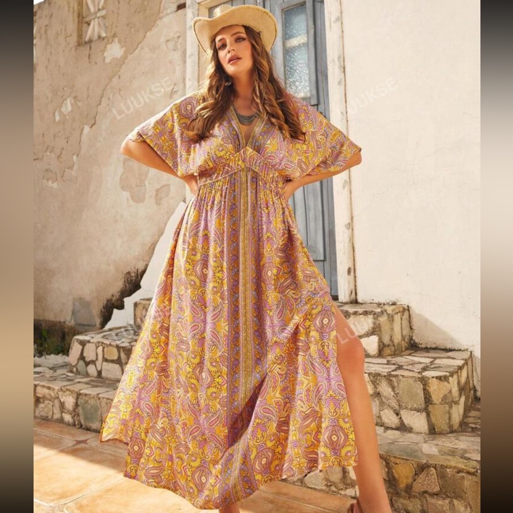 SHEIN boho maxi dress